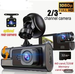 New 3 lens dash camera with 32GB SD card