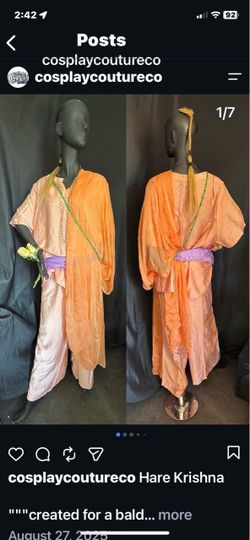 Mens hari cristna costume