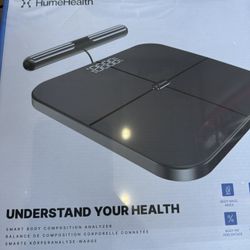 HumeHealth Smart Body Composition Analyzer Digital Bluetooth Black Scale