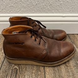 Red Wing 595 Heritage Chukka Work Boots Brown Made In USA sz 6.5