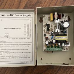    Camera DC Power Supply—4 Channels 12VDC 2Amp resettable