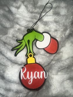 Custom Grinch Christmas Ornament