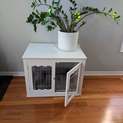 White Wood Dog Crate