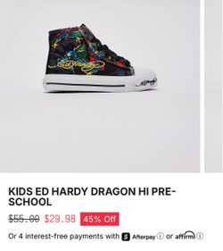 Ed Hardy High-Top Canvas Sneakers