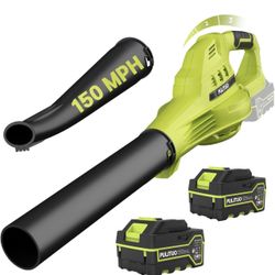 Leaf Blower Cordless with 2X 4.0Ah Batteries and Charger, 150MPH/180CFM Lightweight Cordless Blower