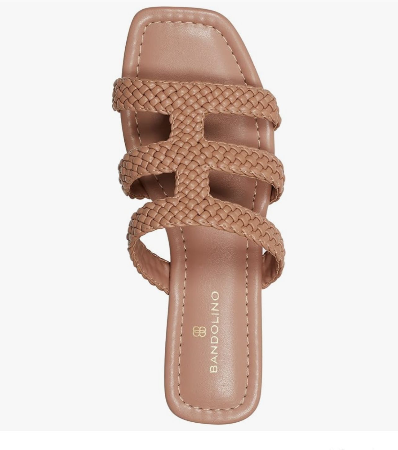 Bandolino Women's Sumer Flat Sandal, Light Natura dize 10 new