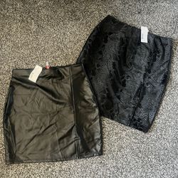 Brand New Mini Leather Skirts