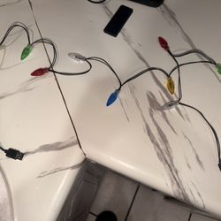 LED Christmas Light Phone Charger Cord USB Type-C and Bulb Charging Cable