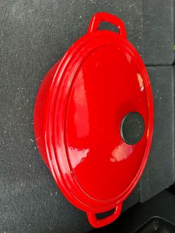 Martha Stewart Red Enameled Cast Iron Dutch Oven