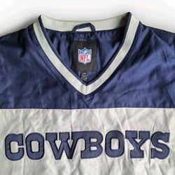 NFL G-III Mens Large Pullover Windbreaker Jacket Blue Logo Dallas Cowboys 