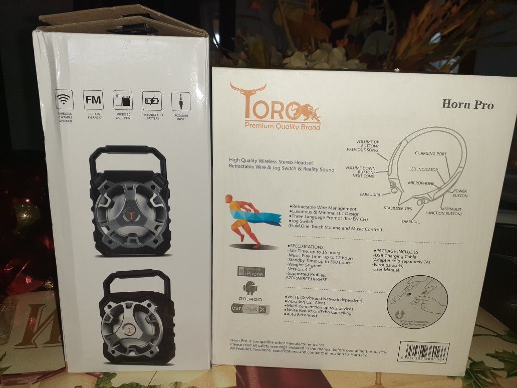 TORO Wireless Headphones Bluetooth/ TORO Wireless Stereo with Built in FM Radio/ Micro sd card port also Karoake Friendly also color lights