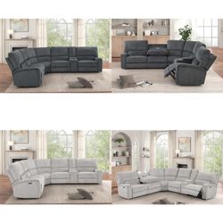 New. Sectional Sofa w/ Power Recliner
