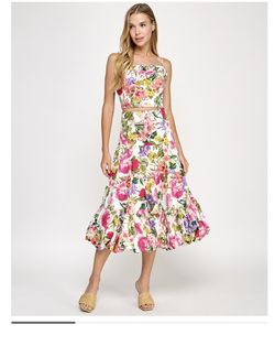 Floral Two Piece Outfit