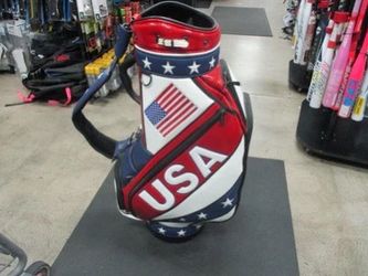 Used FriendsForeGolf Custom USA American Flag Golf Cart Bag