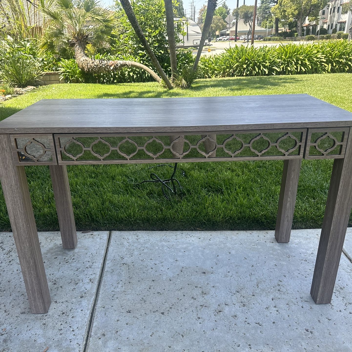 Grey Wood Computer Desk