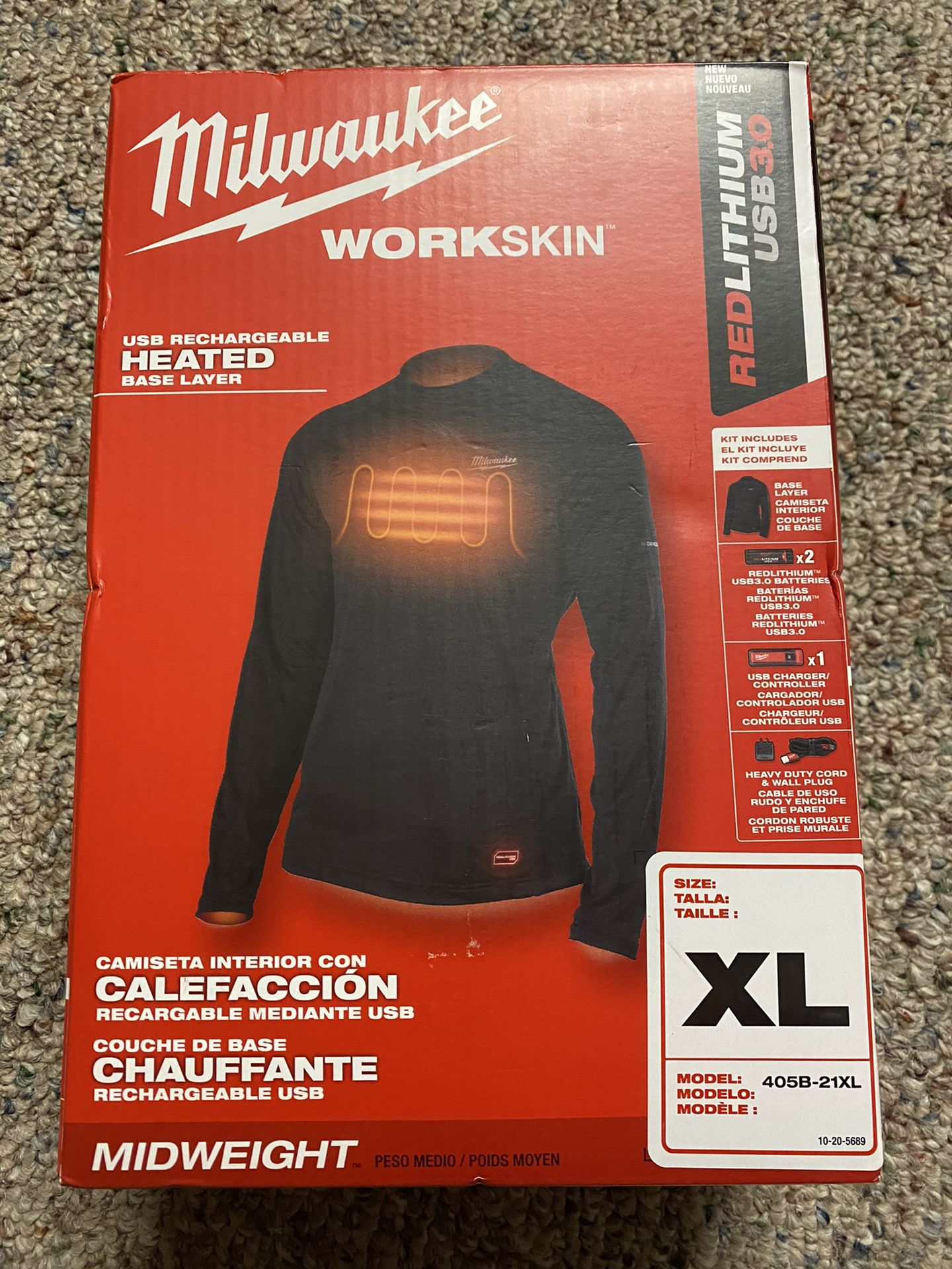 New XL Milwaukee Heated Base layer Shirt 