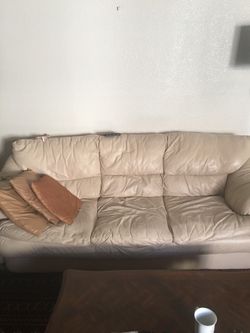 genuine leather couch