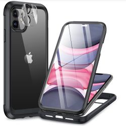 Apple iPhone 11 Transparent Black Clear Plastic Protective Case