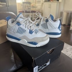 Military Blue 4s Kids 10.5C