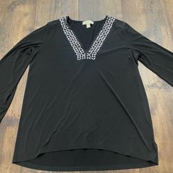 Womans Black And Silver Shirt Size XL By Michael Kors #6