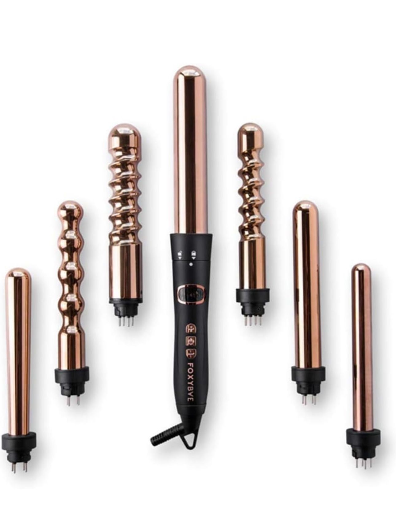FoxyBae 7-1 Rose Gold Curling Wand