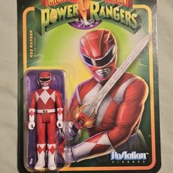 Mighty Morphin Power Rangers Red Ranger Super7 ReAction Action Figure