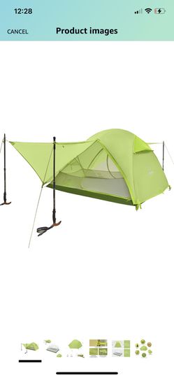 ATEPA Ultralight Camping Tent, 2 Person Lightweight Backpacking Camping Tent Outdoor Tent Waterproof Windproof Tent with Rainfly for Family Beach, Out