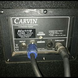 Carvin Scx1118 Subwoofer  2pcs.  Seismec Magnitude 2400 Power Amplifier 1pc