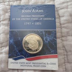John Adams $1 coin proof