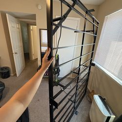 Full Size Floating Bed Frame With outlets 