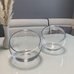 2pc glass vase/dish