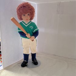 Vintage Porcelain Slugger, Doll