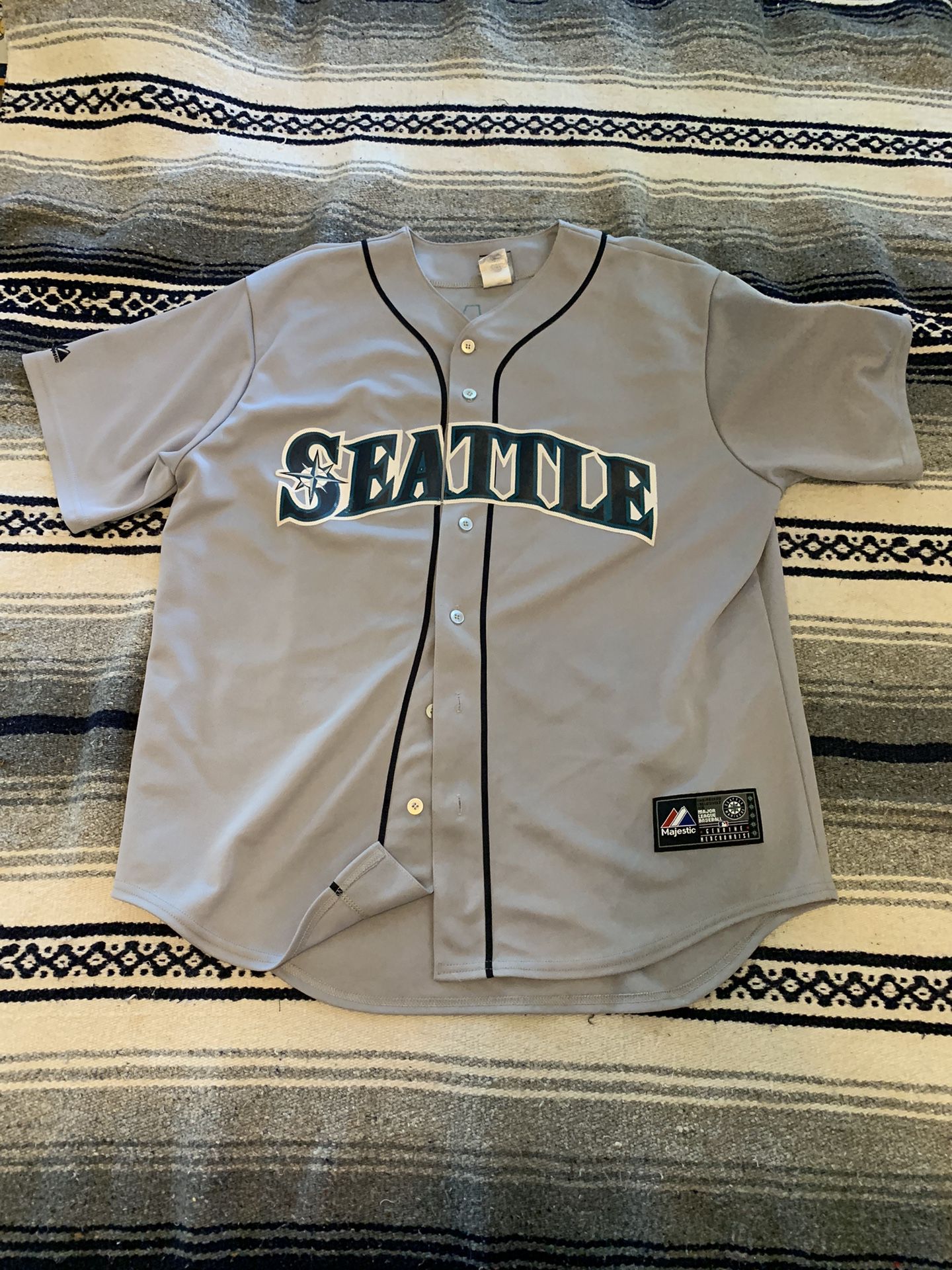 Seattle Mariners Majestic Road MLB Grey Jersey Size XL for Sale in
