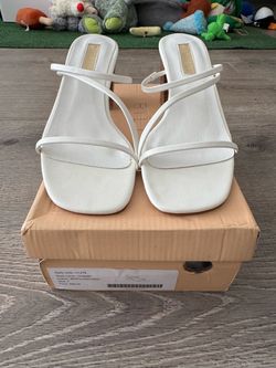 Billini Yazmin White Strappy Heeled Sandals