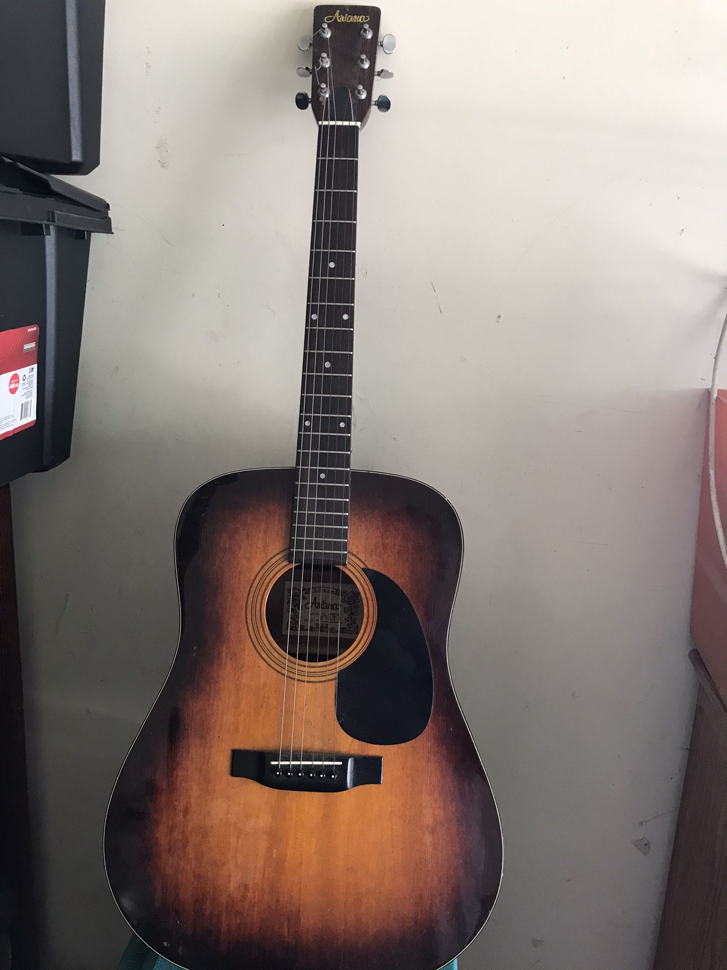 Old fashioned acoustic guitar
