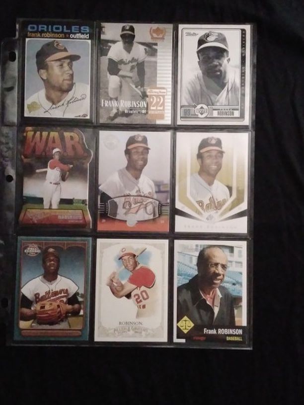(9) Different FRANK ROBINSON Baseball Card Lot Baltimore Orioles