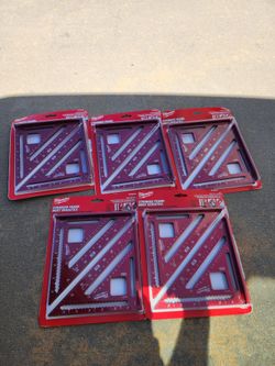 Milwaukee 7" Rafter Square 2 Pack Reinforced Laser Etched Mark Lot of 5 (New 10 Total)