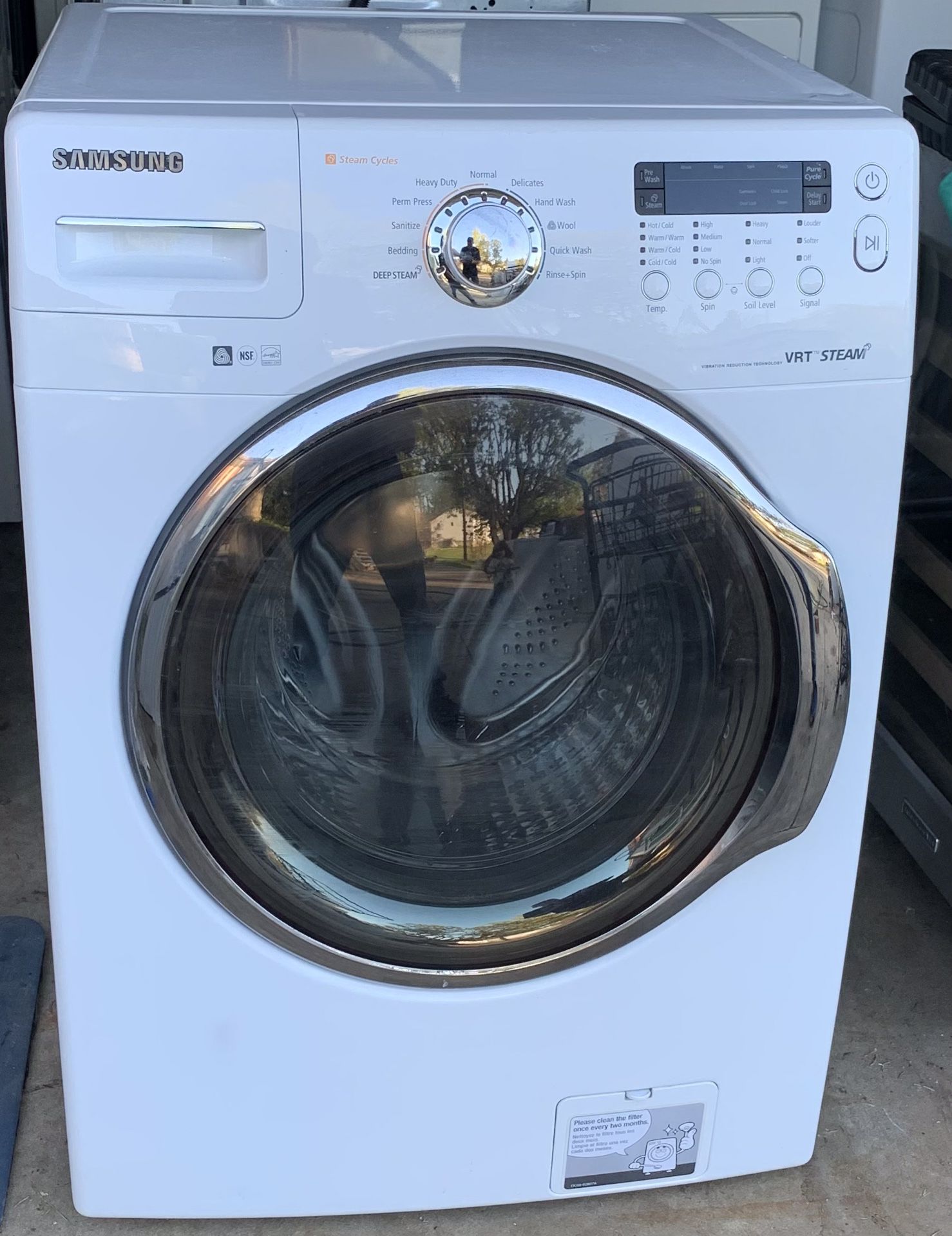 Samsung Front Load Washing Machine- With Steam- Works Great (60 Day Warranty)
