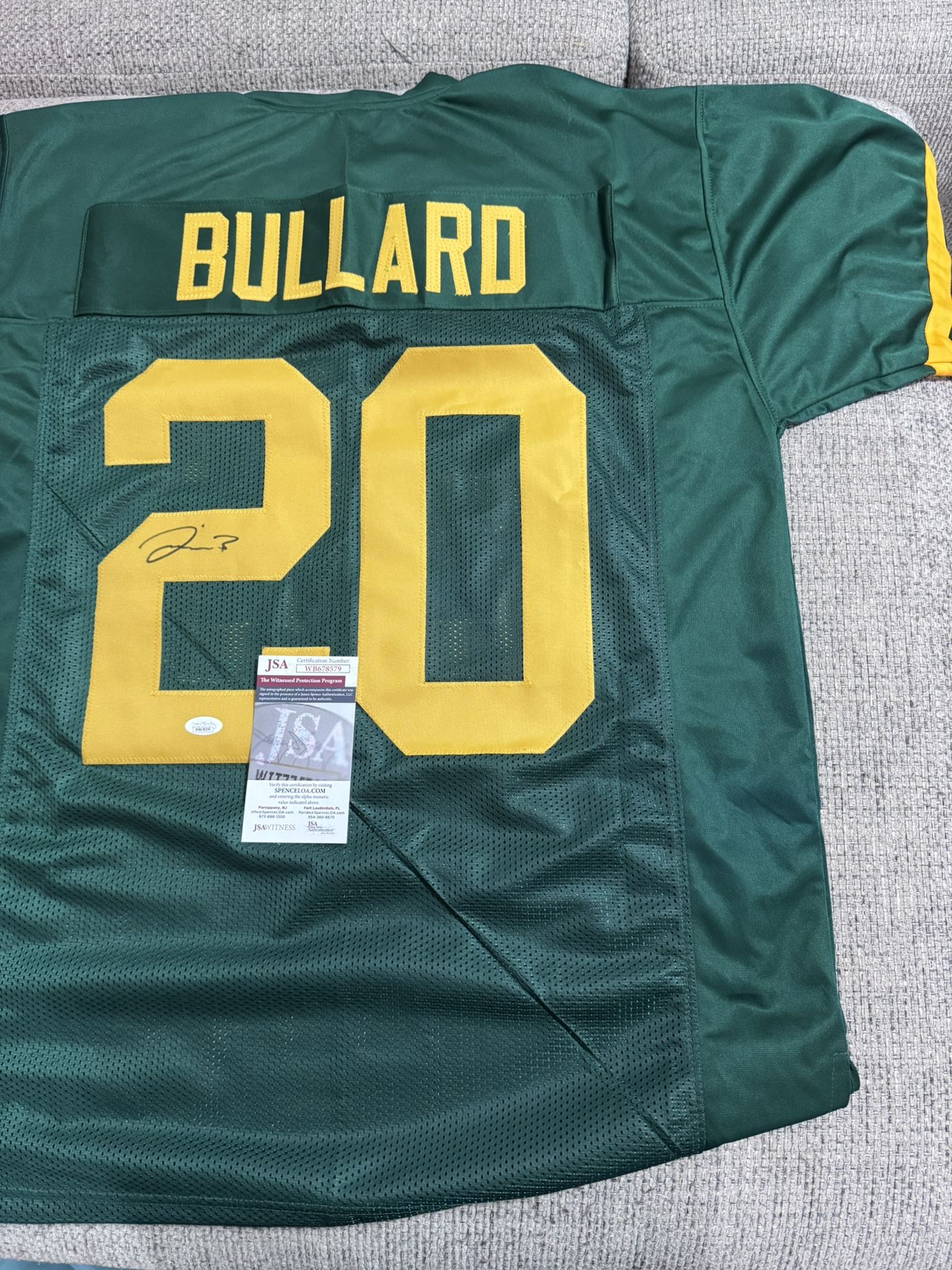 Javon Bullard Signed Autograph Custom Jersey - JSA Coa - Green Bay Packers
