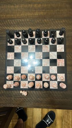 Stone Chess Set (One Broke Piece)