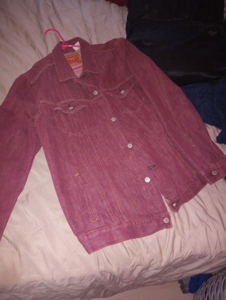 Burgundy Jean Jacket