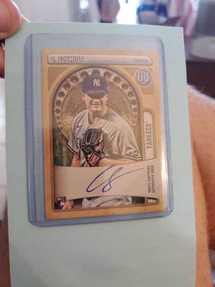 Clark Schmidt RC Rookie Autograph ON CARD 2021 Greqt Pitcher For New York Yankees