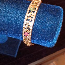 Ross Simons Gold Plated 925 Sterling Silver Multi Gemstone Bracelet 