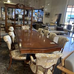 Marzorati Italian dining table gold leaf