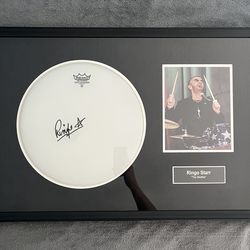Beatles Drummer, Ringo Starr-Autographed drumhead & photo