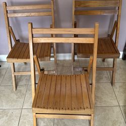3 Wood Folding Chair Made In Romania