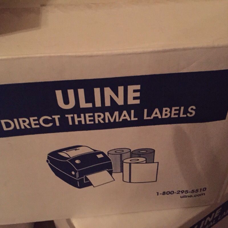 4X3" Desktop Direct Uline Thermal Labels Zebra, Eltron, Datamax