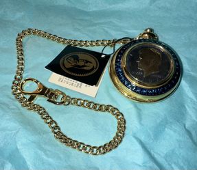 (New) 1964 Kennedy Half Dollar Pocket Watch AMAZING 🌈 TONING ABSOLUTELY STUNNING 🔥 OPEN TO TRADES 🚀