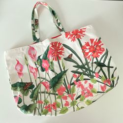 Estee Lauder Flower Large Tote Bag Perfect for Spring Summer Vacation Beach