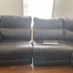 Genuine Leather Sectional w/ Power Recliners